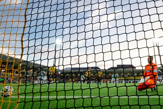 Goalkeeper Edvinas Gertmonas of Zalgiris Vilnius looks
