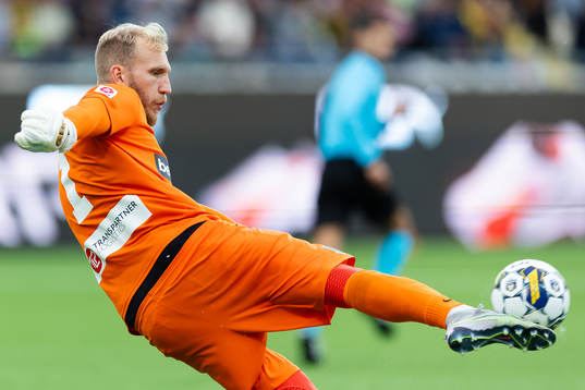 Goalkeeper Edvinas Gertmonas of Zalgiris Vilnius