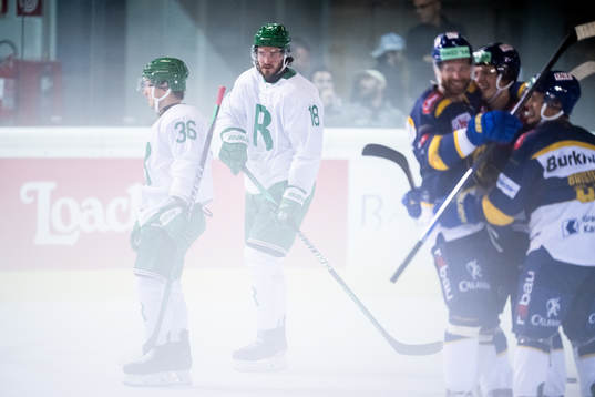Dennis Everberg of Rögle looks dejected