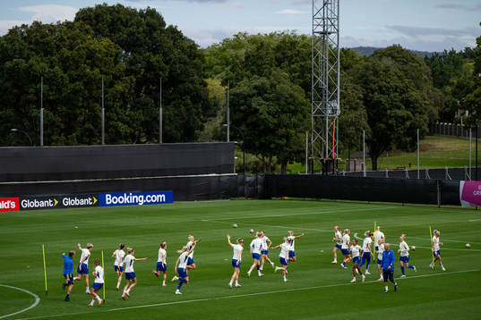 Players of the Swedish women's national football team at a