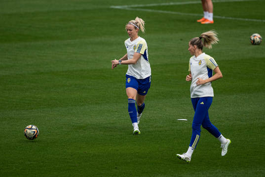 Amanda Ilestedt and Linda Sembrant of the Swedish women's
