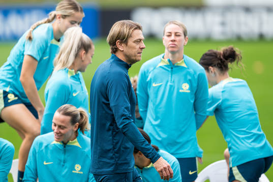 Head coach Tony Gustavsson of the Australian women's