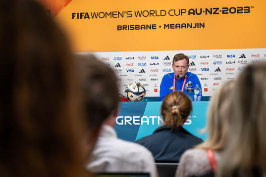 Head coach Peter Gerhardsson of the Swedish women's
