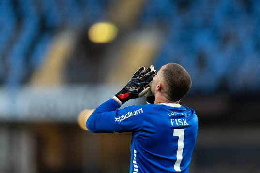 GAIS målvakt Mergim Krasniqi jublar