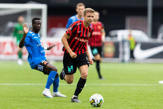 Halmstads Naeem Mohammed och Brommapojkarnas Ludvig Fritzson