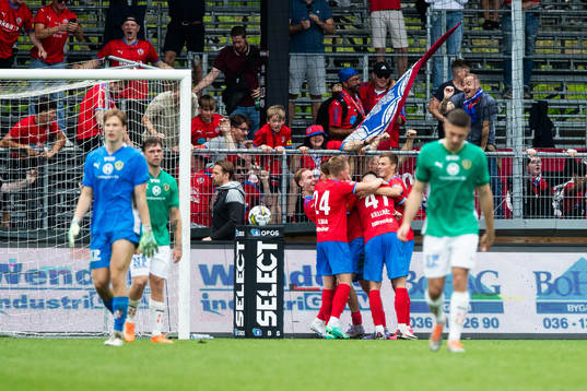 Helsingborgs spelare jublar