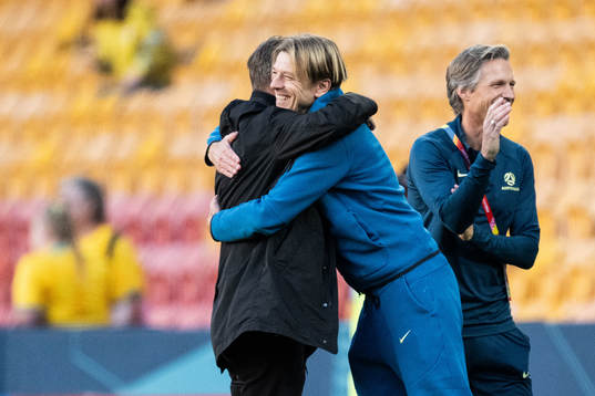 Head coach Peter Gerhardsson of Sweden and Head coach Tony