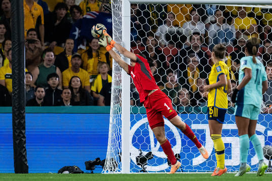Goalkeeper Zecira Musovic of Sweden