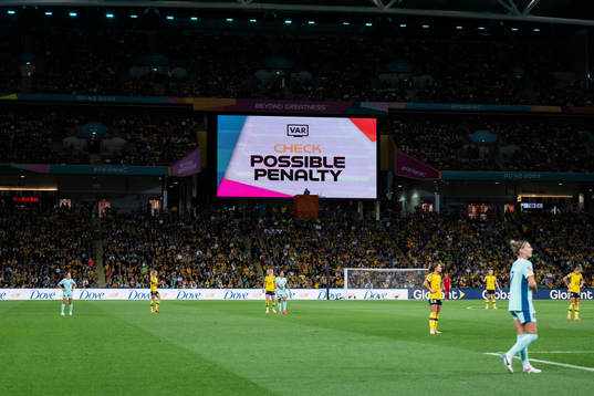 Screen showing VAR check