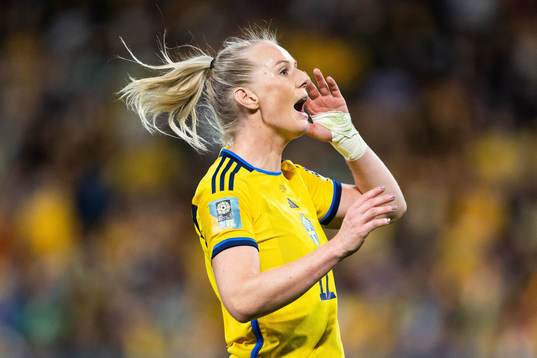 Stina Blackstenius of Sweden reacts