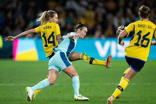Nathalie Björn of Sweden and Katrina Gorry of Australia