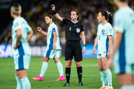Referee Cheryl Foster
