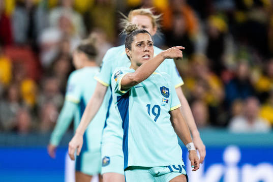 Katrina Gorry of Australia reacts