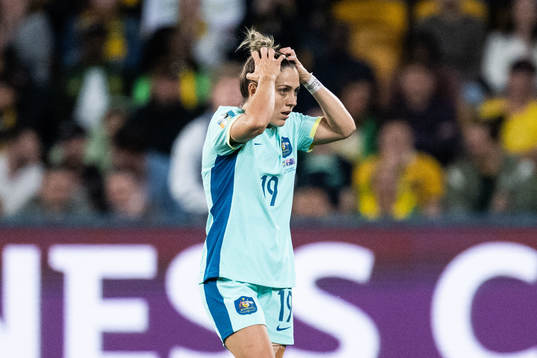 Katrina Gorry of Australia looks dejected
