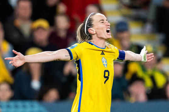 Kosovare Asllani of Sweden celebrates