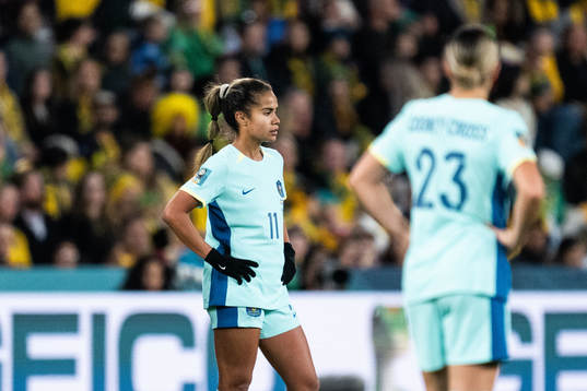 Mary Fowler of Australia looks dejected