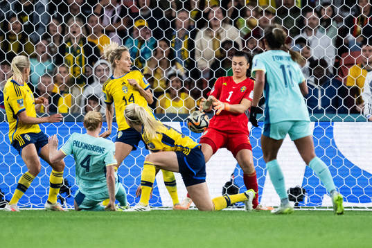 Goalkeeper Zecira Musovic of Sweden