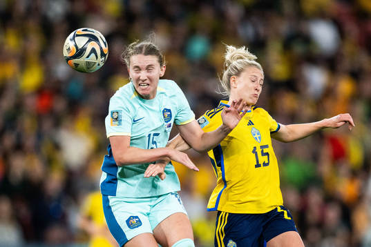 Clare Hunt of Australia and Rebecka Blomqvist Rebecka