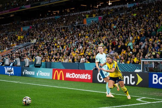 Clare Hunt of Australia and Johanna Rytting Kaneryd of