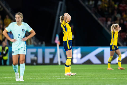 Fridolina Rolfö of Sweden celebrates