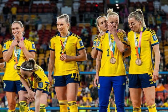 Nathalie Björn, Caroline Seger and Linda Sembrant of