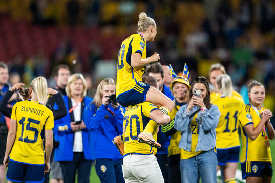 Hanna Bennison of Sweden celebrates