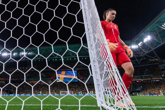 Goalkeeper Zecira Musovic of Sweden