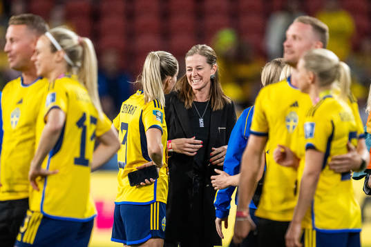 Linda Sembrant of Sweden with Lotta Schelin