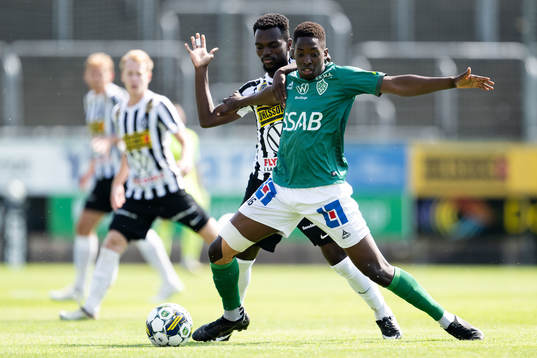 Landskronas Kofi Asare och Brages Samouil Izountouemoi