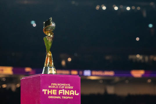 The World Cup trophy