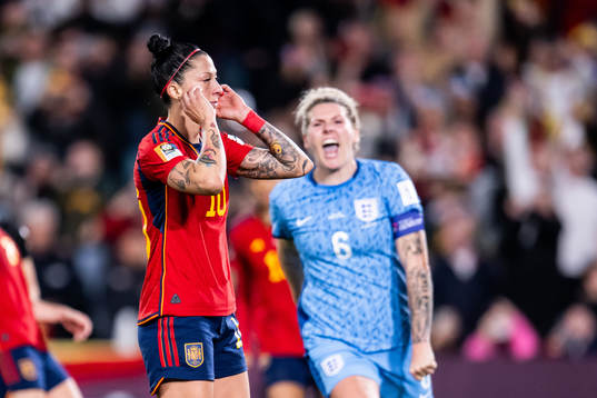 Jennifer Hermoso of Spain looks dejected
