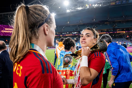 Goalkeeper Misa Rodriguez of Spain celebrates with the