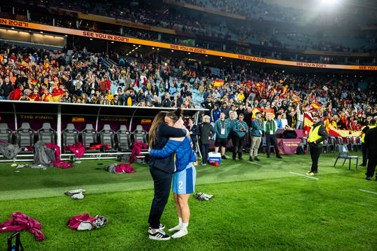 Lucy Bronze of England looks dejected