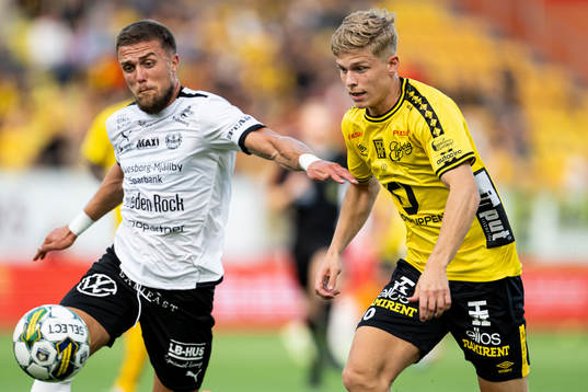 Mjällbys Adam Ståhl och Elfsborgs Gottfrid Rapp