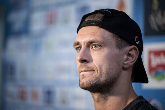 Daniel Zaar of Rögle speaks to media