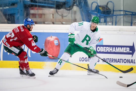 Tim Schule of Augsburger Panther and Adam Tambellini of