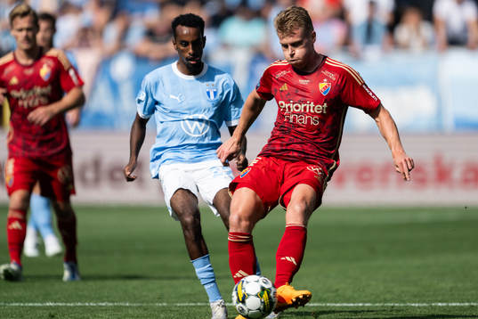 Malmö FFs Taha Ali och Djurgårdens Rasmus Schuller