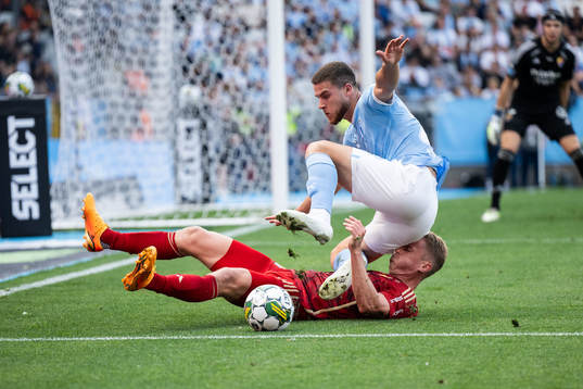 Malmö FFs Lasse Nielsen och Djurgårdens Rasmus Schuller