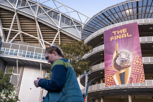 A sign that  reads ”The Final” is seen