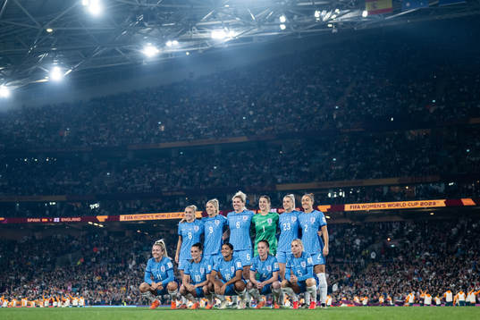 The starting eleven of England