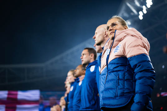 Head coach Sarina Wiegman of England
