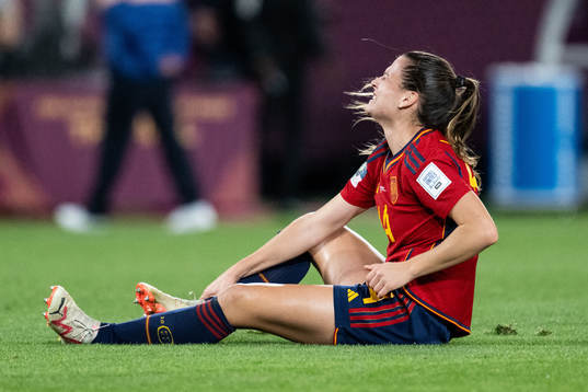 Laia Codina of Spain in pain