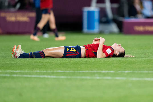 Laia Codina of Spain in pain
