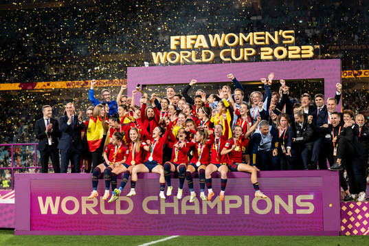 during the FIFA Women's World Cup final between Spain and