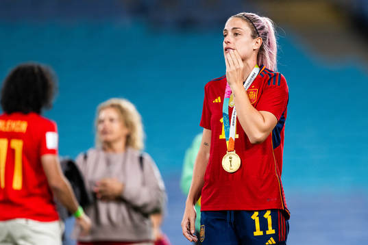 Alexia Putellas of Spain with her medal