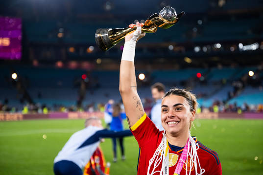 Goalkeeper Misa Rodriguez of Spain celebrates with the