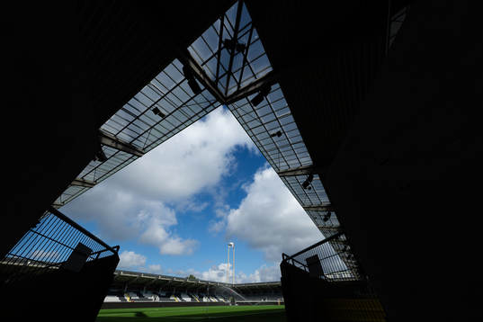 Bravida Arena innan fotbollsmatchen i Allsvenskan mellan