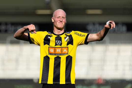 Häckens Valgeir Lunddal jublar
