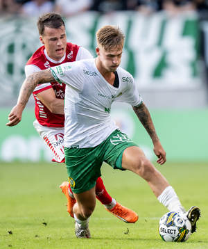 Kalmars Simon Skrabb och Hammarbys Fredrik Hammar