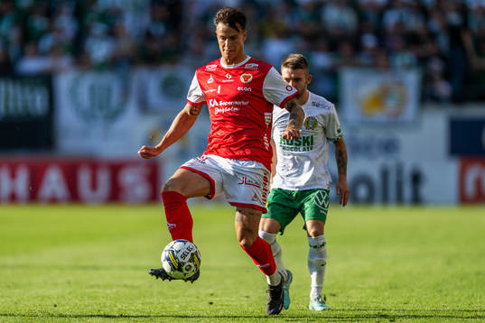 Kalmars Melker Hallberg och Hammarbys Fredrik Hammar
